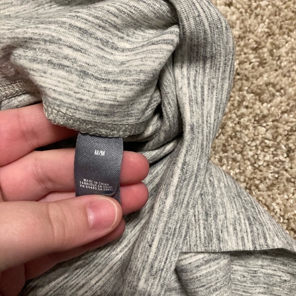 Women aerie grey white stripe legging yoga crop pant capri athletic workout m - Picture 3 of 7